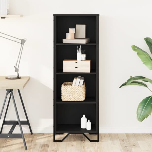 vidaXL bogreol 50x31x137,5 cm konstrueret træ sort