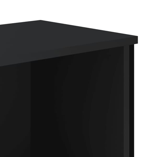 vidaXL Bokhylle svart 80x31x137,5 cm konstruert tre