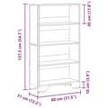 Miniatyrbilde 10 av 11: vidaXL Bokhylle svart 80x31x137,5 cm konstruert tre
