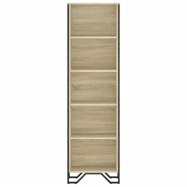 vidaXL Bokhylle sonoma eik 50x31x169 cm konstruert tre
