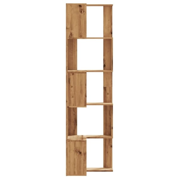 vidaXL Bokhylla hörn 5 hyllplan ek 50x50x179 cm konstruerat trä