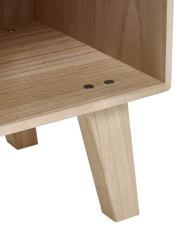 Bokhylla med 4 Nivåer Ljust Trä och Vit MDF Lådor Hyllor Öppen Baksida Barnrum Sovrum Modern Design