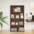 Miniatyrbilde 4 av 11: vidaXL Bokhylle brun eik 80x30x152 cm konstruert tre