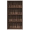 Miniatyrbilde 5 av 11: vidaXL Bokhylle brun eik 80x30x152 cm konstruert tre