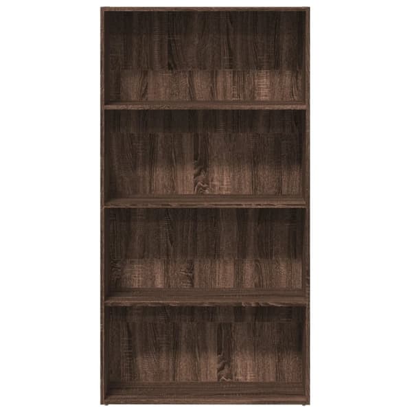 vidaXL Bokhylle brun eik 80x30x152 cm konstruert tre