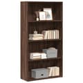 Miniatyrbilde 2 av 11: vidaXL Bokhylle brun eik 80x30x152 cm konstruert tre