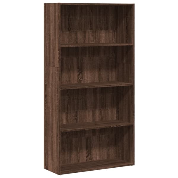 vidaXL Bokhylle brun eik 80x30x152 cm konstruert tre
