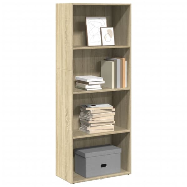 vidaXL bogreol 60x30x152 cm konstrueret træ sonoma-eg