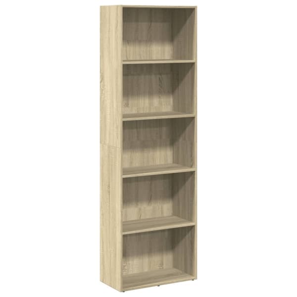 vidaXL bogreol 60x30x189 cm konstrueret træ sonoma-eg