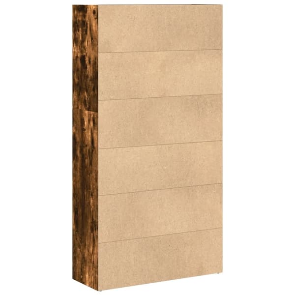 vidaXL bogreol 80x30x152 cm konstrueret træ røget egetræsfarve