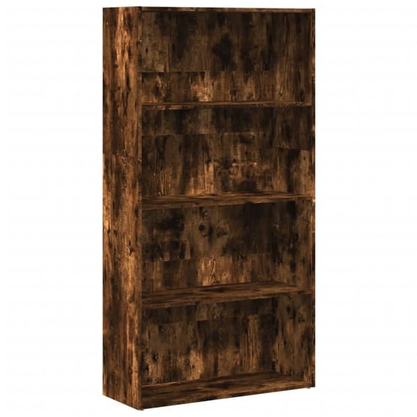 vidaXL bogreol 80x30x152 cm konstrueret træ røget egetræsfarve