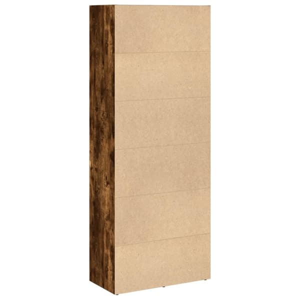 vidaXL bogreol 60x30x152 cm konstrueret træ røget egetræsfarve