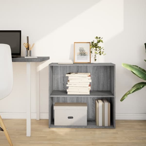 vidaXL Kirjahylly harmaa Sonoma 80x30x77 cm tekninen puu
