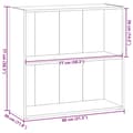 Pikkukuva 10 / 11: vidaXL Kirjahylly harmaa Sonoma 80x30x77 cm tekninen puu