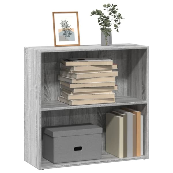 vidaXL Kirjahylly harmaa Sonoma 80x30x77 cm tekninen puu