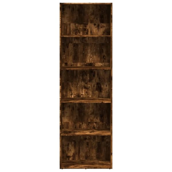 vidaXL bogreol 60x30x189 cm konstrueret træ røget egetræsfarve
