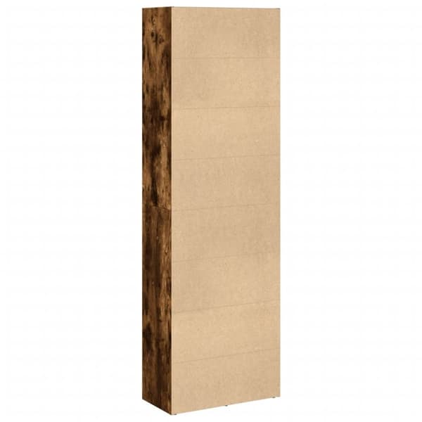 vidaXL bogreol 60x30x189 cm konstrueret træ røget egetræsfarve