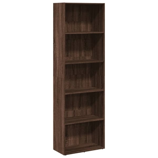 vidaXL bogreol 60x30x189 cm konstrueret træ brun egetræsfarve