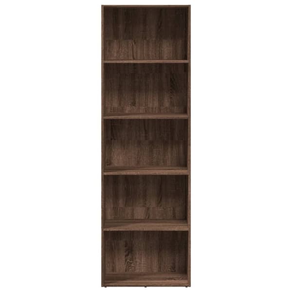 vidaXL bogreol 60x30x189 cm konstrueret træ brun egetræsfarve
