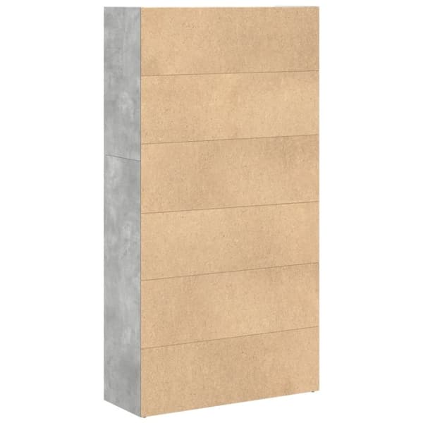 vidaXL Kirjahylly betoninharmaa 80x30x152 cm tekninen puu
