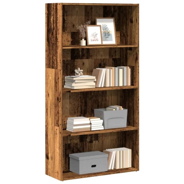vidaXL bogreol 80x30x152 cm konstrueret træ gammelt trælook