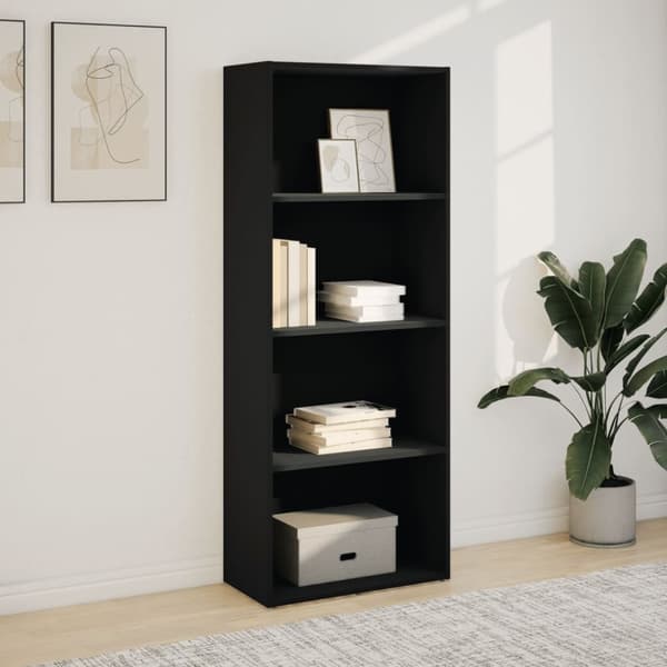 vidaXL bogreol 60x30x152 cm konstrueret træ sort