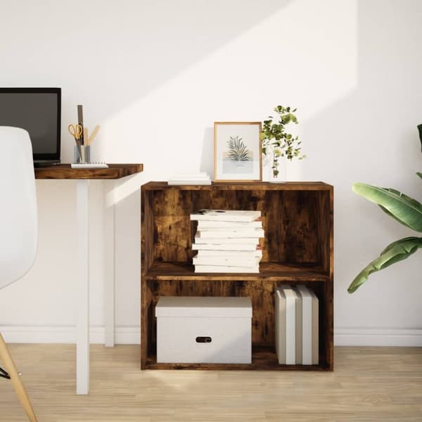 vidaXL Kirjahylly savutammi 80x30x77 cm tekninen puu