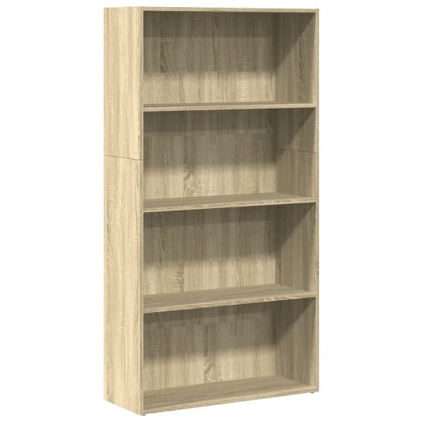 vidaXL Bokhylle sonoma eik 80x30x152 cm konstruert tre