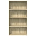 Miniatyrbilde 5 av 11: vidaXL Bokhylle sonoma eik 80x30x152 cm konstruert tre
