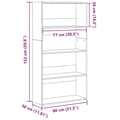 Miniatyrbilde 10 av 11: vidaXL Bokhylle sonoma eik 80x30x152 cm konstruert tre