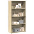 Miniatyrbilde 2 av 11: vidaXL Bokhylle sonoma eik 80x30x152 cm konstruert tre