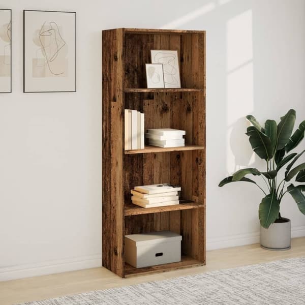 vidaXL Bokhylle gammelt tre 60x30x152 cm konstruert tre