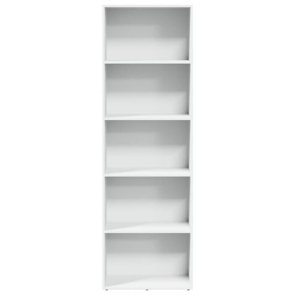 vidaXL Bokhylla vit 60x30x189 cm konstruerat trä