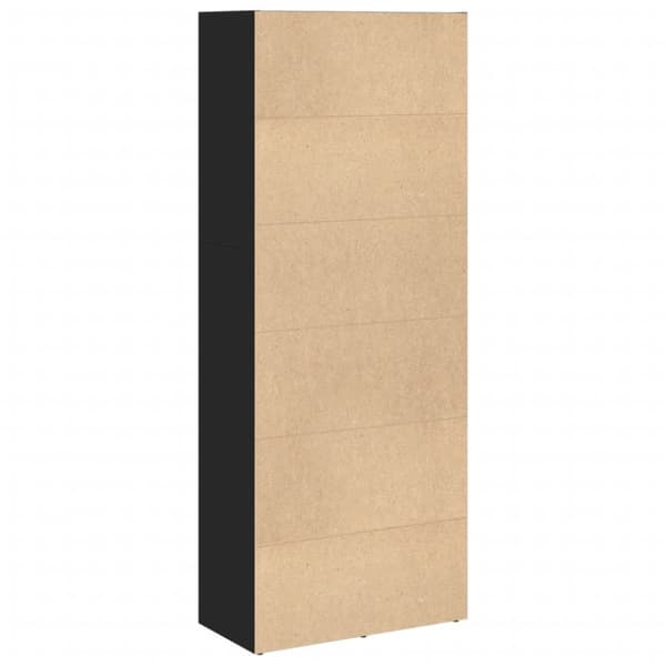 vidaXL Bokhylle svart 60x30x152 cm konstruert tre