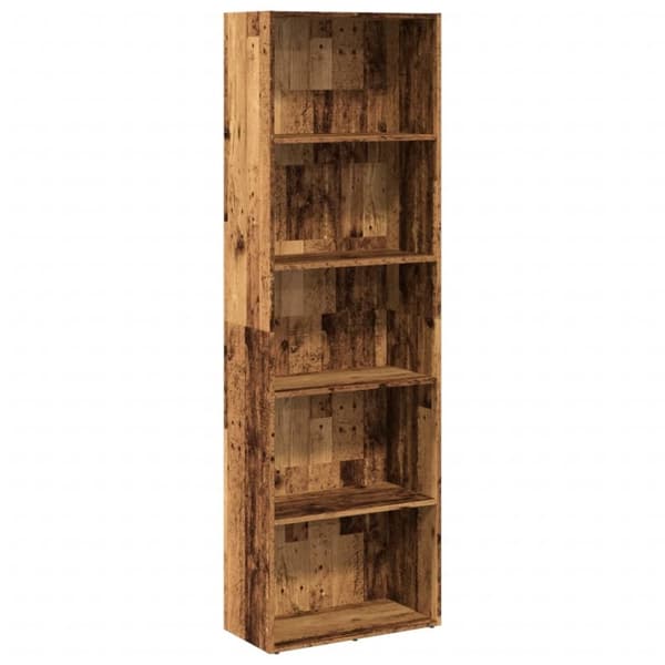 vidaXL bogreol 60x30x189 cm konstrueret træ gammelt trælook