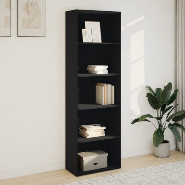 vidaXL bogreol 60x30x189 cm konstrueret træ sort