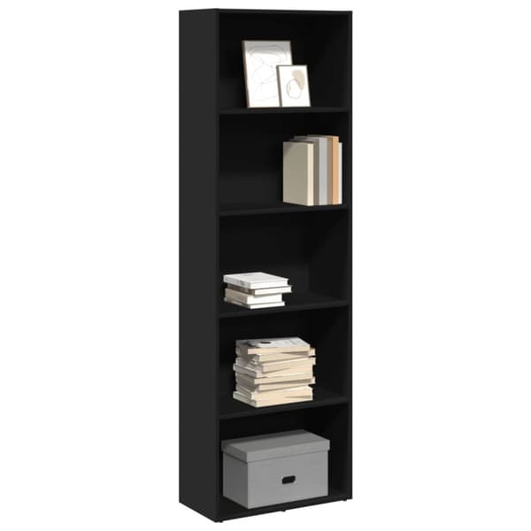 vidaXL bogreol 60x30x189 cm konstrueret træ sort