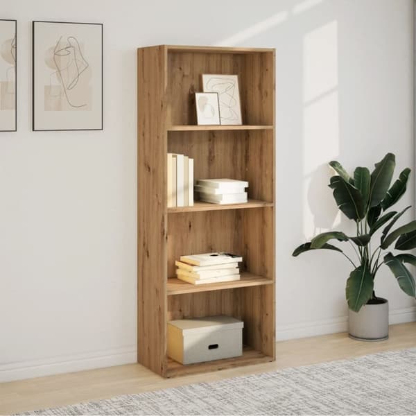 vidaXL bogreol 60x30x152 cm konstrueret træ kunsteg