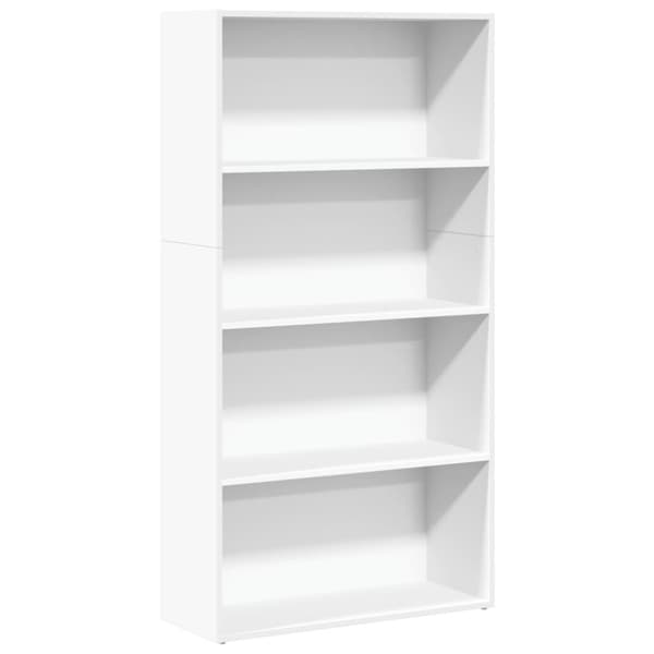 vidaXL Kirjahylly valkoinen 80x30x152 cm lastulevy