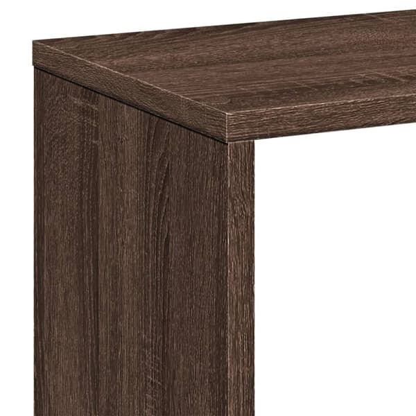 vidaXL bogreol/rumdeler 67x25x161,5 cm konstrueret træ brun egetræ