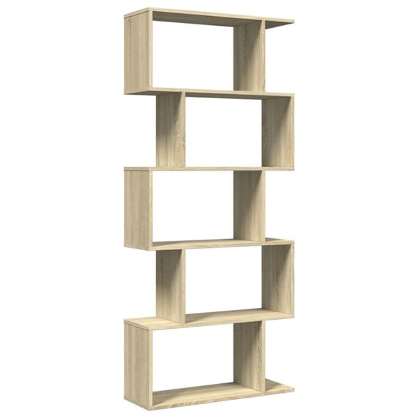 vidaXL bogreol/rumdeler 70x24x161 cm 5 niveauer konstrueret træ