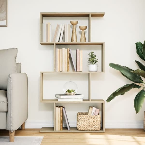 vidaXL Huoneenjakaja 4 tasoa Sonoma-tammi 70x24x129 cm tekninen puu