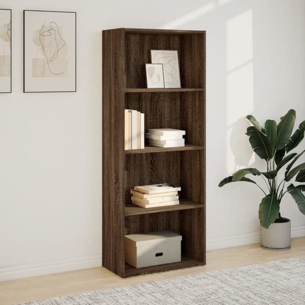 vidaXL bogreol 60x30x152 cm konstrueret træ brun egetræsfarve