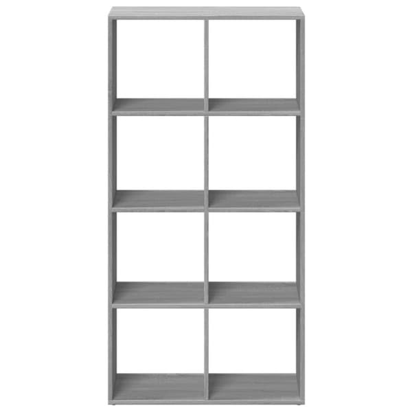 vidaXL Huoneenjakaja/kirjahylly harmaa 69,5x29x137,5 cm tekninen puu