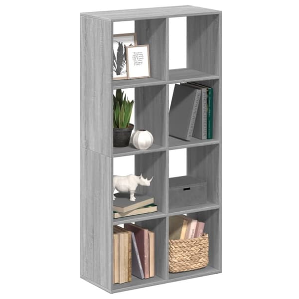 vidaXL Huoneenjakaja/kirjahylly harmaa 69,5x29x137,5 cm tekninen puu