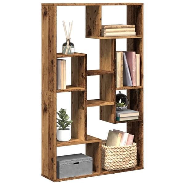 vidaXL bogreol 72x20x120 cm konstrueret træ antikt træ