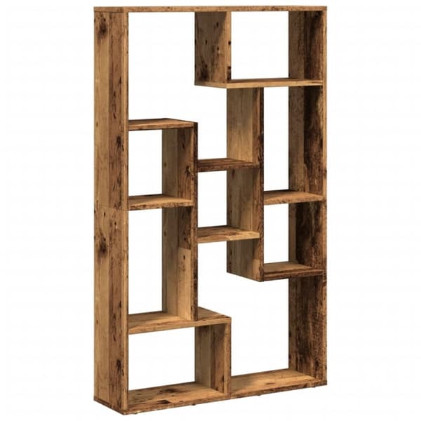 vidaXL bogreol 72x20x120 cm konstrueret træ antikt træ