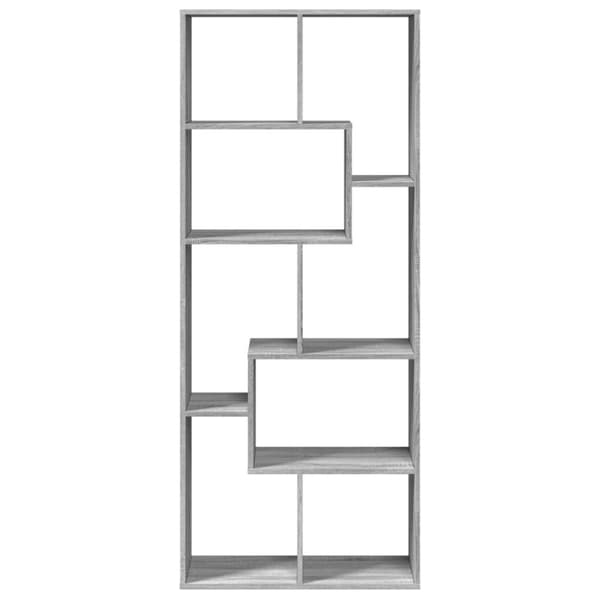 vidaXL bogreol/rumdeler 67x25x161,5 cm konstrueret træ grå sonoma-eg