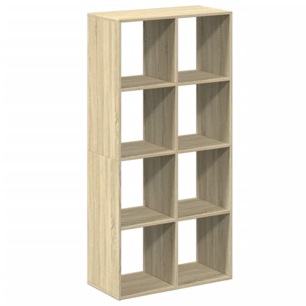 vidaXL bogreol/rumdeler 69,5x29x137,5 cm konstrueret træ sonoma-eg