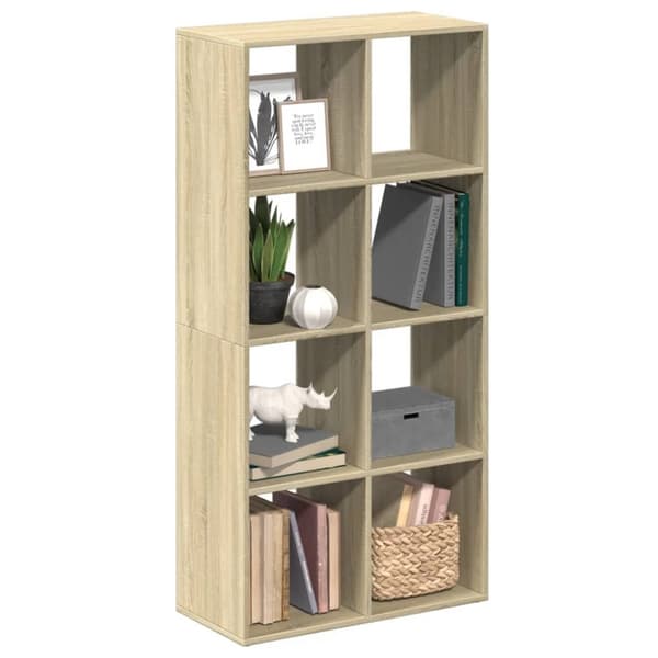 vidaXL bogreol/rumdeler 69,5x29x137,5 cm konstrueret træ sonoma-eg